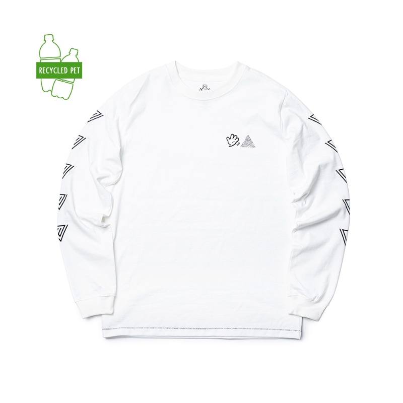 Recycle  LOGO LS T white